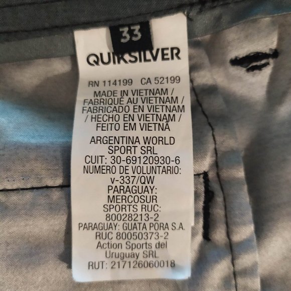 Quiksilver Amphibian Shorts 33 black cargo water dry fast summer board - Picture 11 of 12